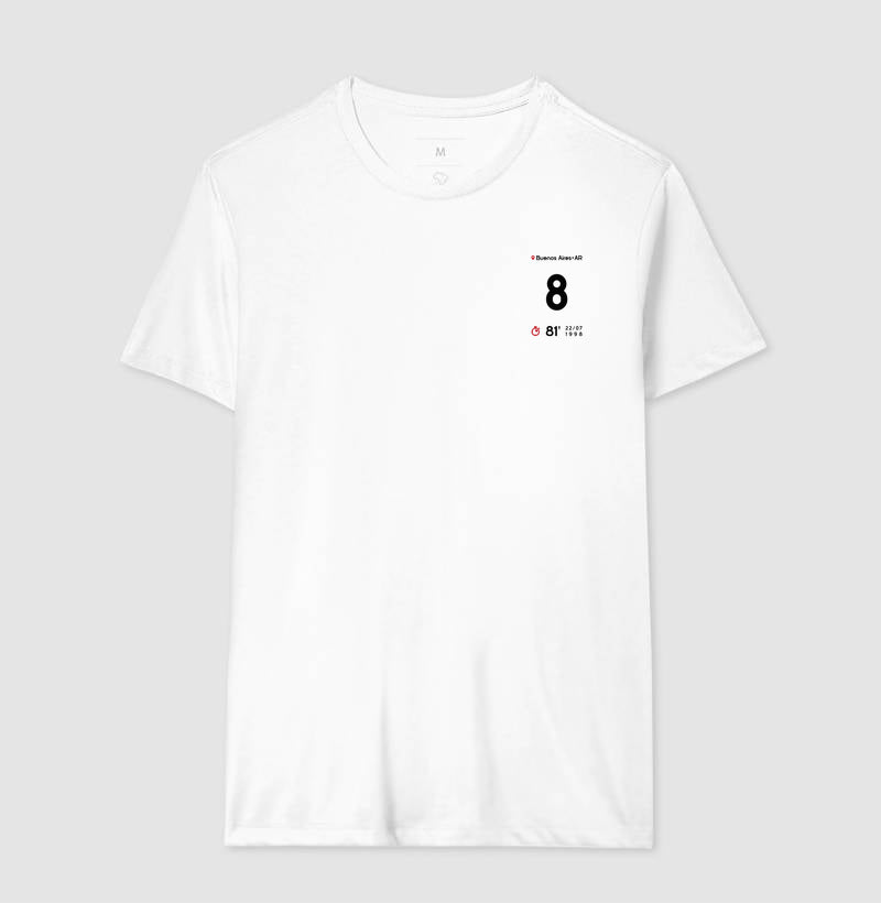 Camiseta Gol do Juninho em 1998 - Masculino / Branca / P - Camiseta