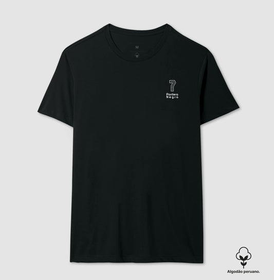 Camiseta ’Pantegra Negra 7’’ - Luiz Henrique (Algodão Peruano) - Masculino / Preta / P