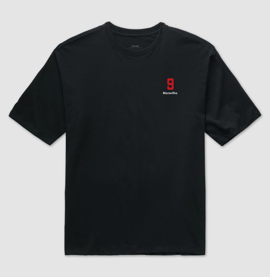 Camiseta ’Maravilha 9’’ - Dadá (Oversized) - Unissex / Preta / P