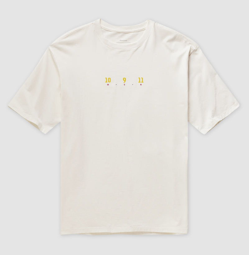 Camiseta Trio MSN - Messi Suárez e Neymar (Oversized) - Unissex / Off White / P - Camiseta