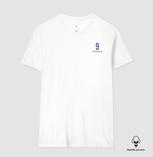 Camiseta "Fenômeno 9" - Ronaldo | versão Brasil (Algodão Peruano)