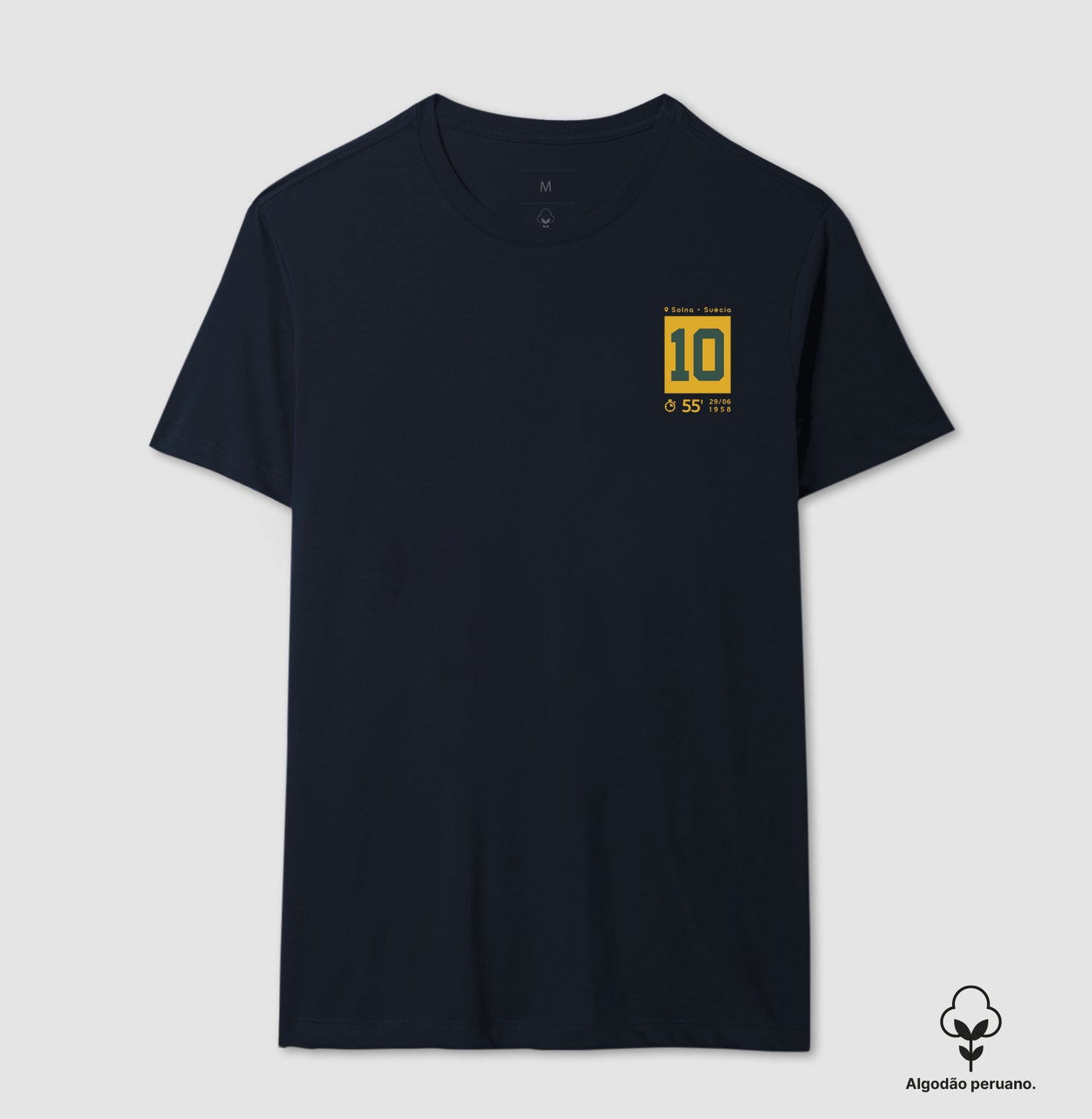 Camiseta Gol do Pelé em 1958 (Algodão Peruano)