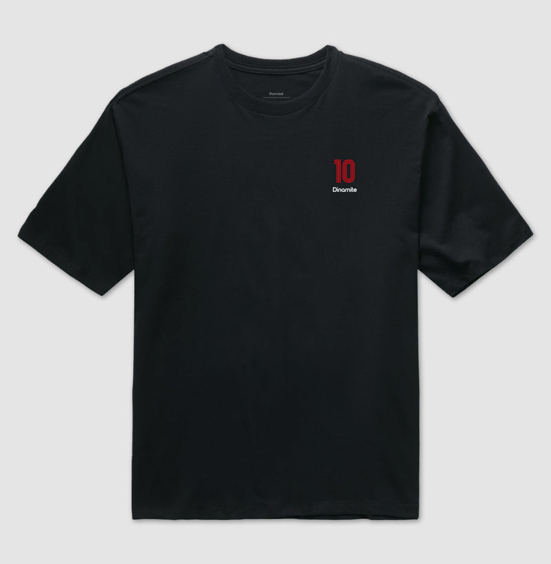 Camiseta ’Dinamite 10’’ - Roberto Dinamite (Oversized) - Unissex / Preta / P