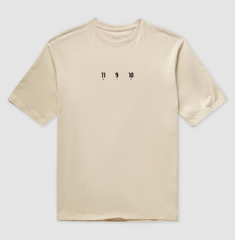 Camiseta Trio RLG - Reus Lewandowski e Götze (Oversized) - Unissex / Areia / P - Camiseta