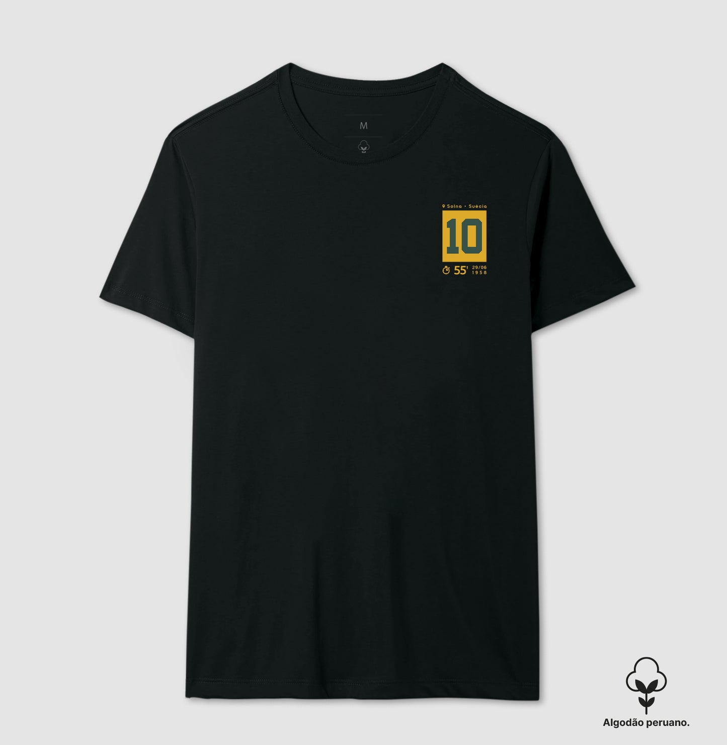 Camiseta Gol do Pelé em 1958 (Algodão Peruano)