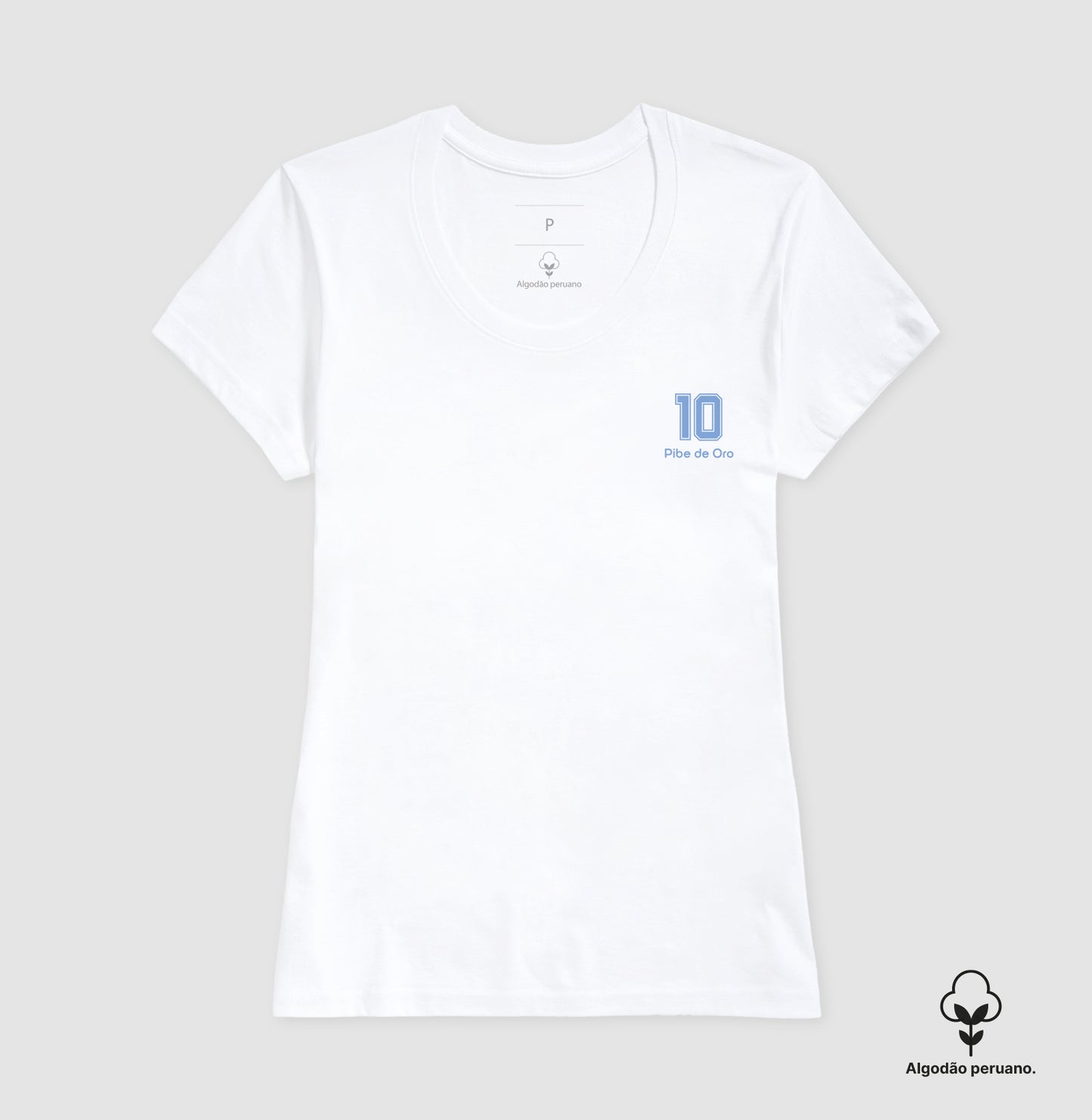 Camiseta "Pibe de Oro 10" - Maradona (Algodão Peruano)