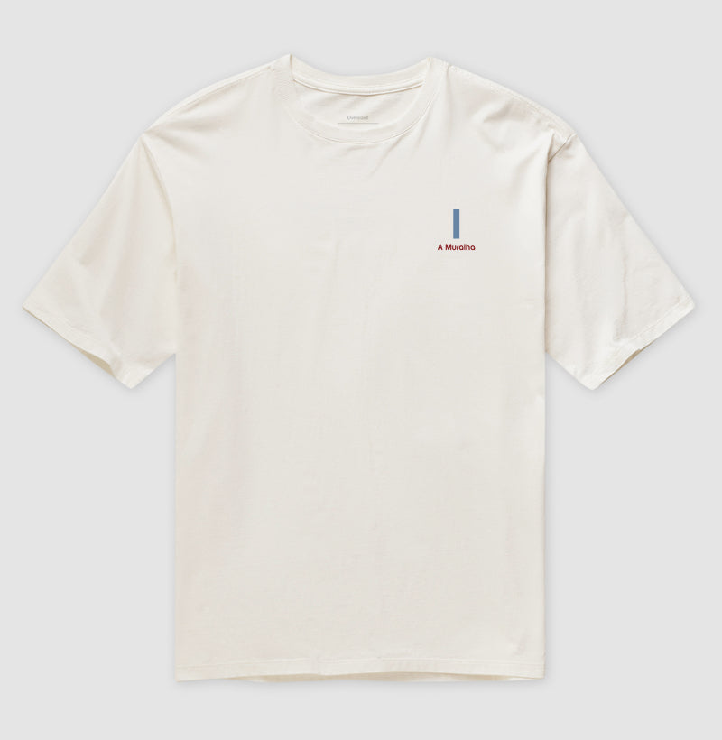 Camiseta ’A Muralha 1’’ - Oliver Kahn (Oversized) - Unissex / Off White / P