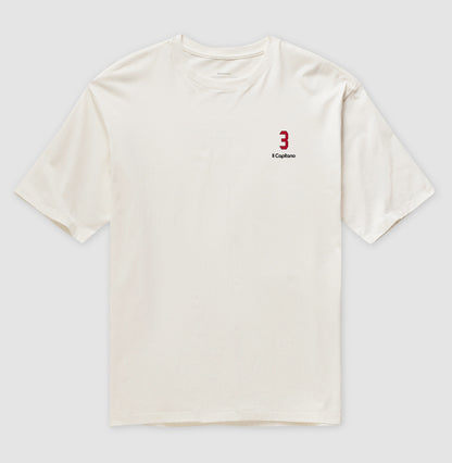 Camiseta ’Il Capitano 3’’ - Maldini (Oversized) - Unissex / Off White / P