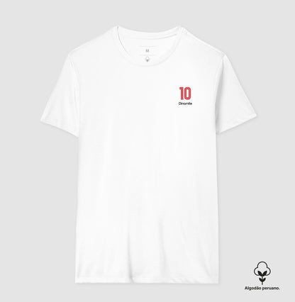 Camiseta ’Dinamite 10’’ - Roberto Dinamite (Algodão Peruano) - Masculino / Branca / P