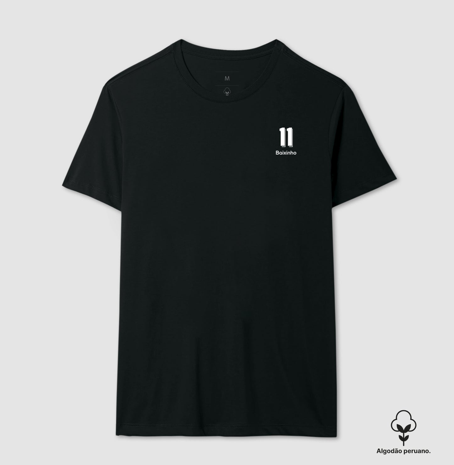 Camiseta ’Baixinho 11’’ - Romário (Algodão Peruano) - Masculino / Preta / P