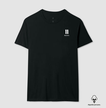 Camiseta ’Baixinho 11’’ - Romário (Algodão Peruano) - Masculino / Preta / P