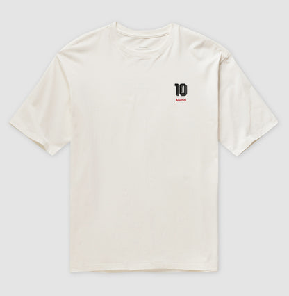 Camiseta ’Animal 10’’ - Edmundo (Oversized) - Unissex / Off White / P
