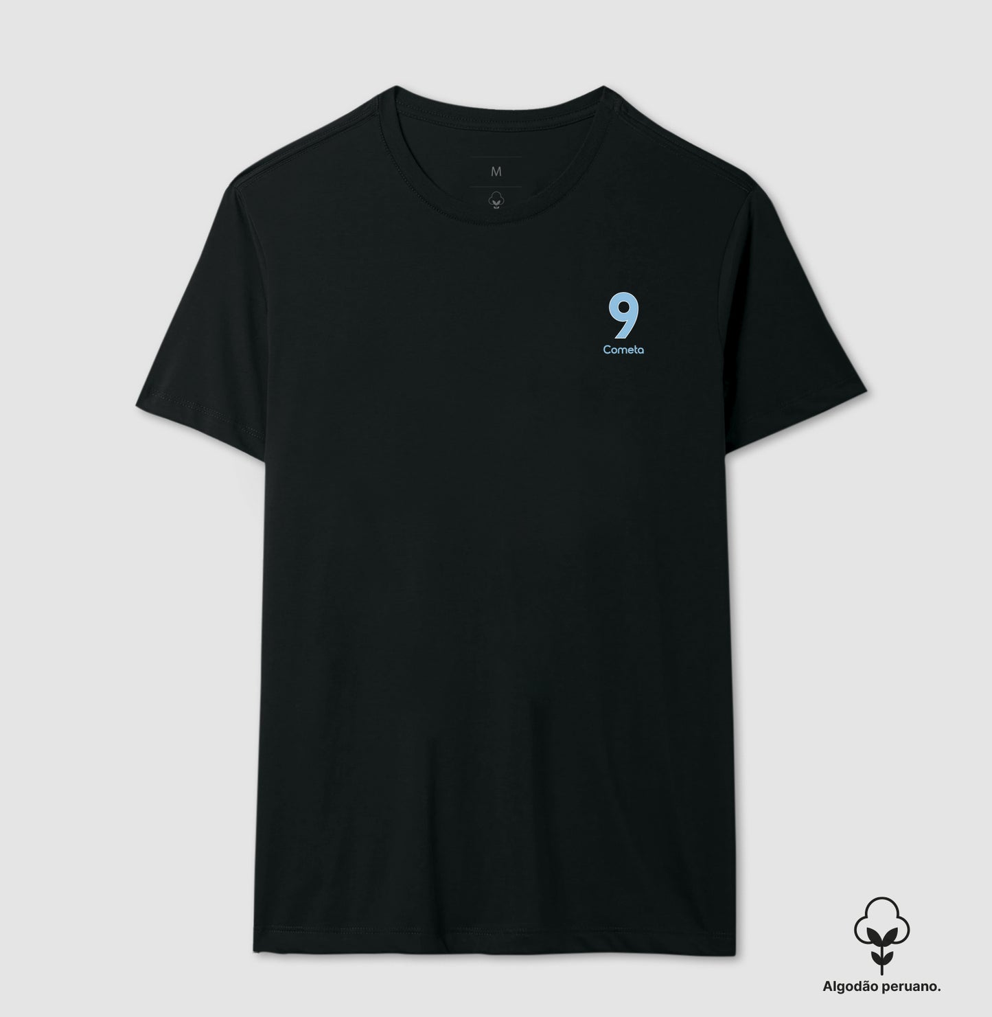 Camiseta ’Cometa 9’’ - Haaland (Algodão Peruano) - Masculino / Preta / P