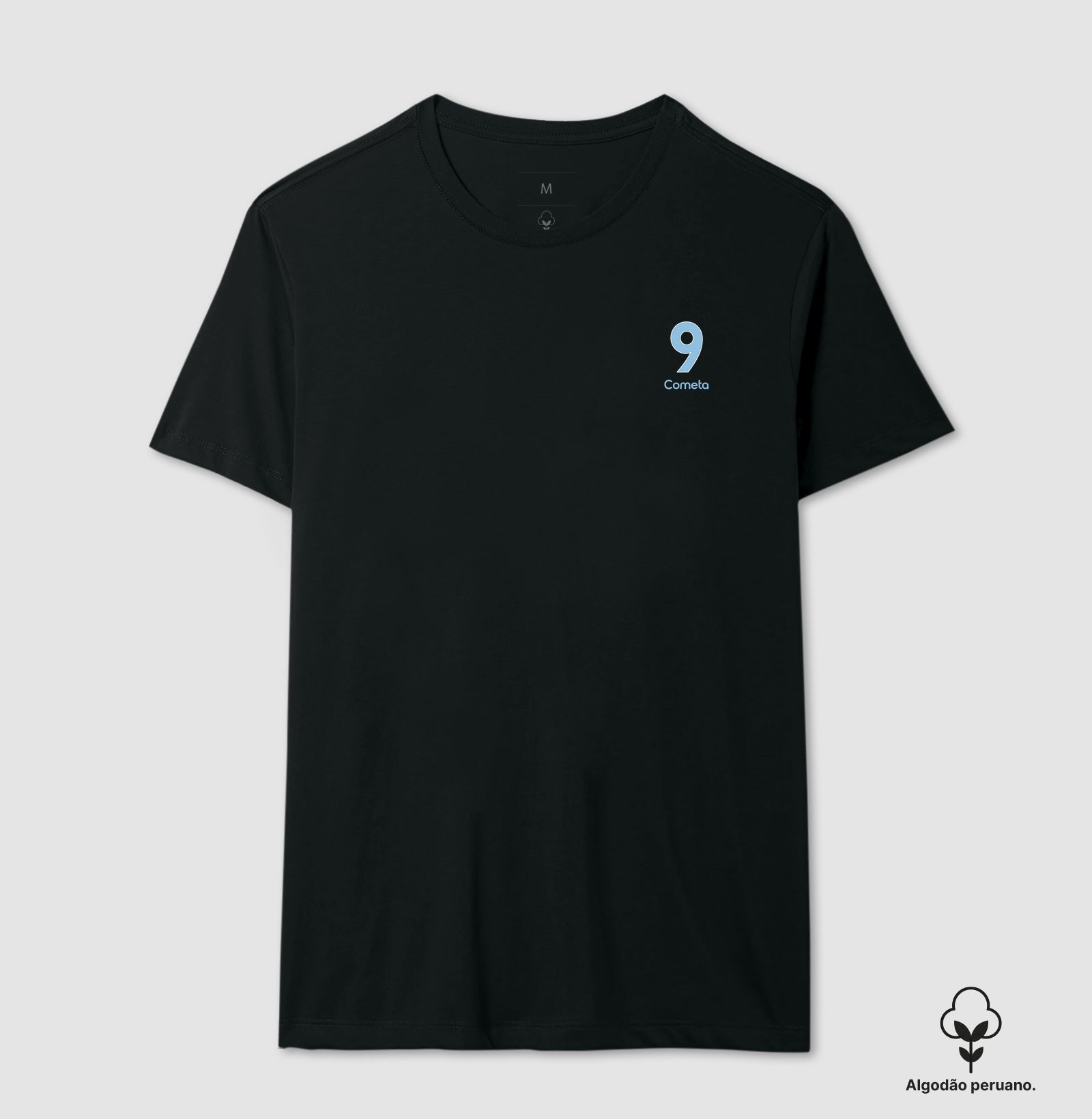 Camiseta ’Cometa 9’’ - Haaland (Algodão Peruano) - Masculino / Preta / P