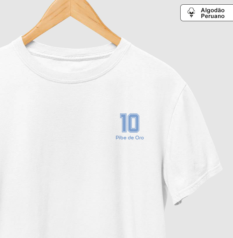 Camiseta ’Pibe de Oro 10’’ - Maradona (Algodão Peruano)