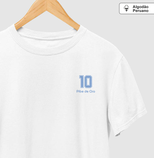 Camiseta ’Pibe de Oro 10’’ - Maradona (Algodão Peruano)