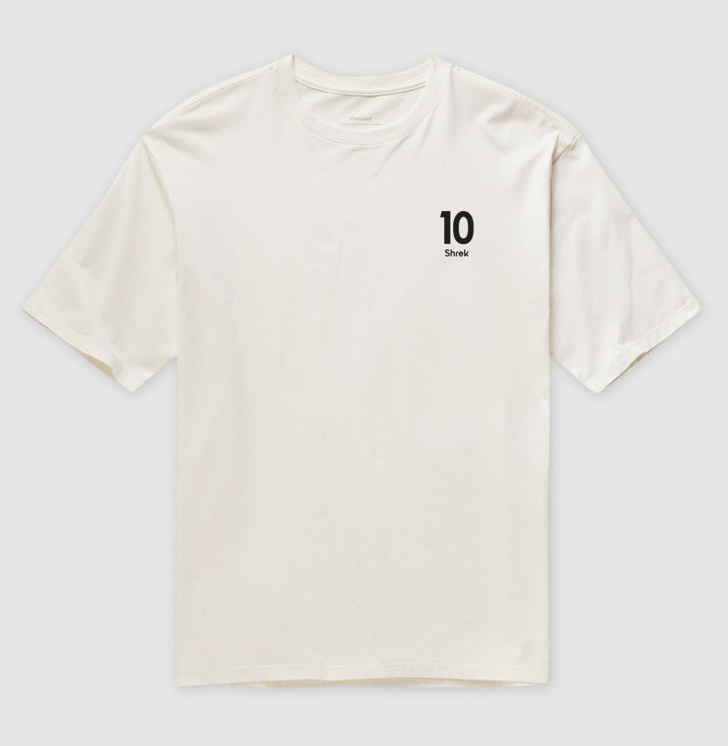 Camiseta ’Shrek 10’’ - Rooney (Oversized) - Unissex / Off White / P