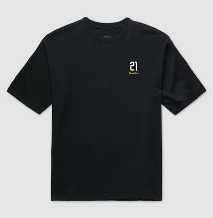 Camiseta ’Maestro 21’’ - Pirlo (Oversized) - Unissex / Preta / P