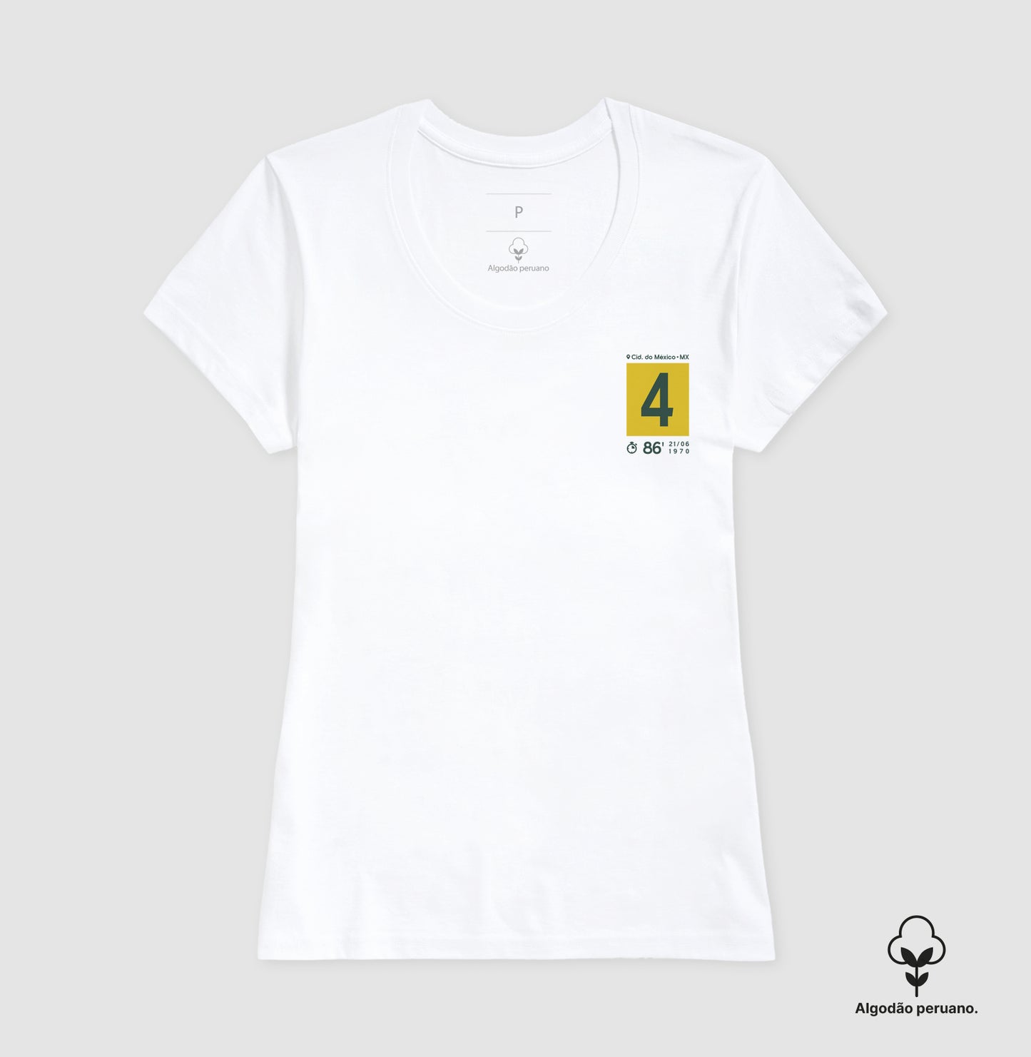 Camiseta Gol do Capita em 1970 (Algodão Peruano)