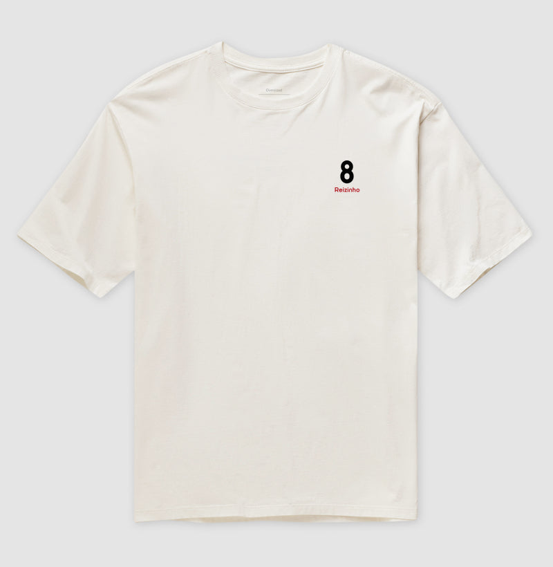 Camiseta ’Reizinho 8’’ - Juninho Pernambucano (Oversized) - Unissex / Off White / P