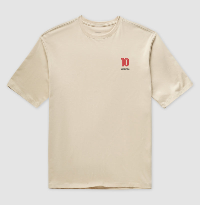 Camiseta ’Dinamite 10’’ - Roberto Dinamite (Oversized) - Unissex / Areia / P
