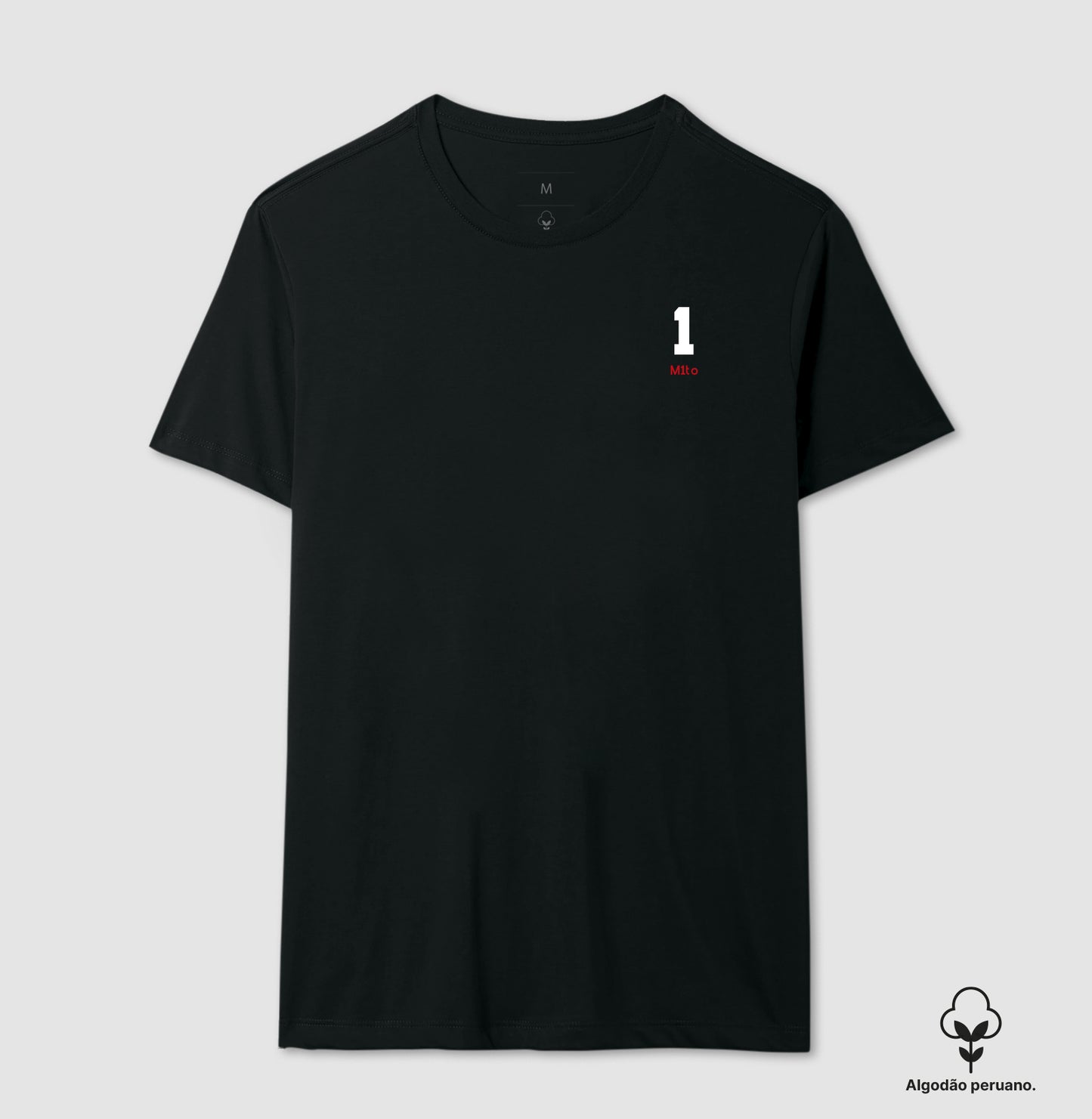 Camiseta ’M1to 01’’ - Rogério Ceni (Algodão Peruano) - Masculino / Preta / P