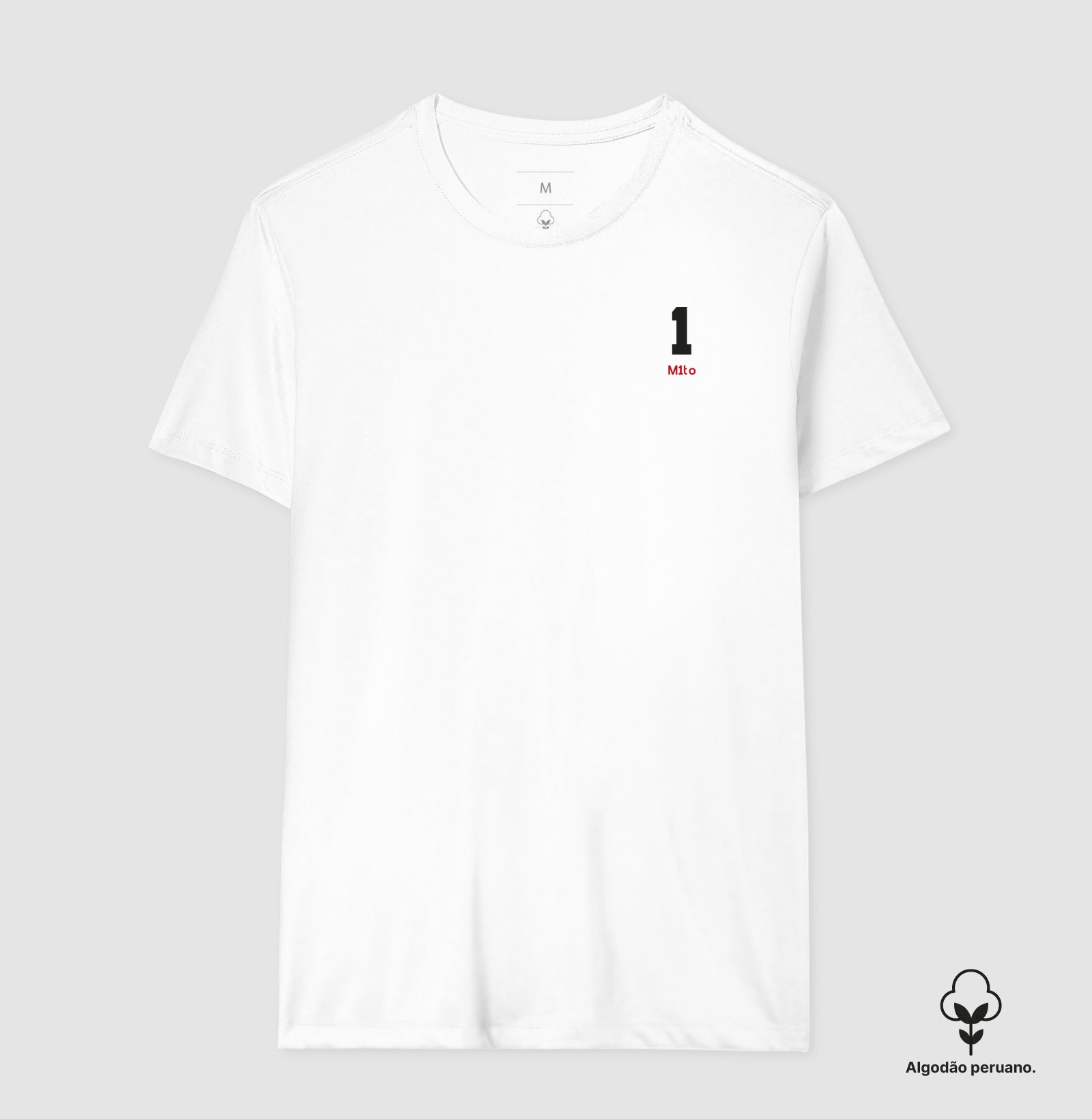 Camiseta ’M1to 01’’ - Rogério Ceni (Algodão Peruano) - Masculino / Branca / P